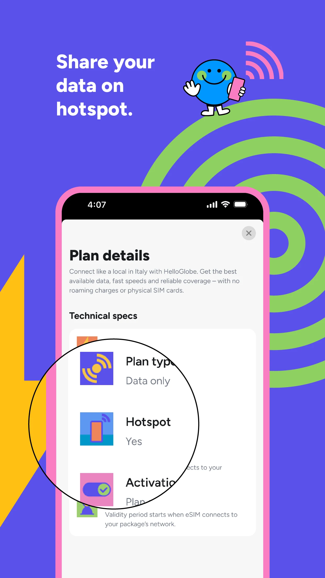 HelloGlobe: eSIM Travel Data screenshot